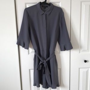 BANANA REPUBLIC grey short sleeve romper size 12